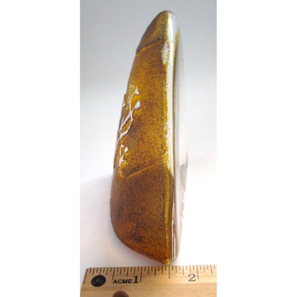 VTG Signed Mats Jonasson Maleras Crystal Cave Rock Carving Amber #3801 Orig. Tag - Picture 15 of 16